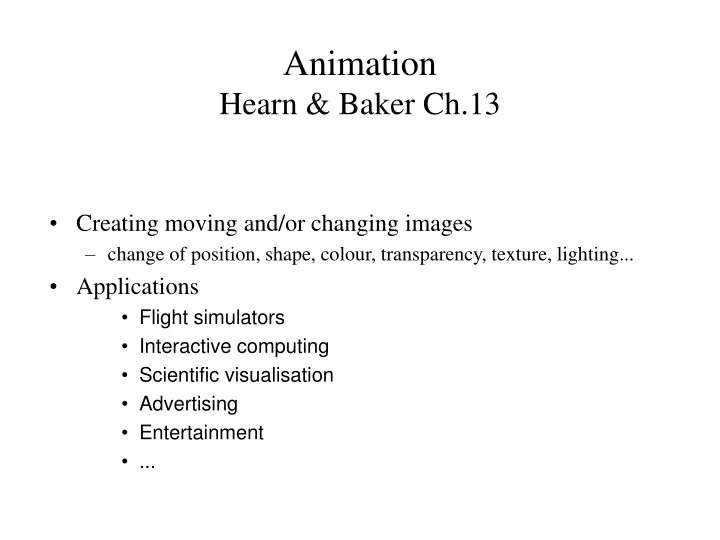 animation hearn baker ch 13
