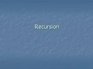 Recursion