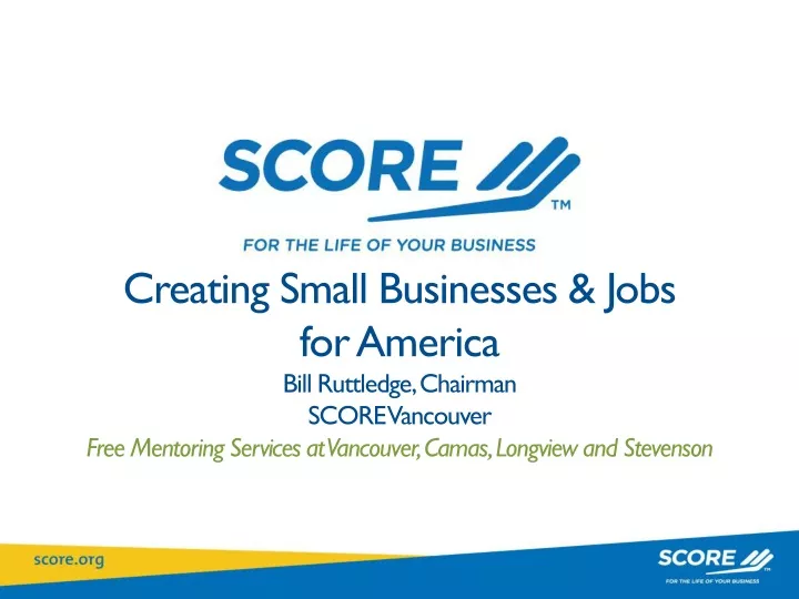 creating small businesses jobs for america bill