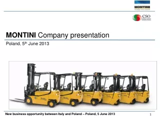 MONTINI  Company presentation  Poland, 5 th  June 2013