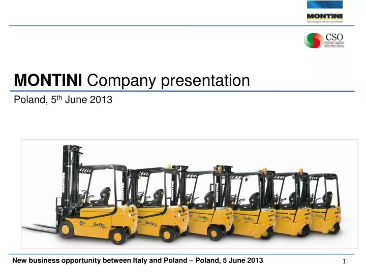 montini company presentation poland 5 th june 2013