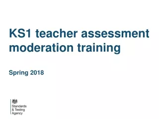 KS1 teacher assessment moderation training  Spring 2018