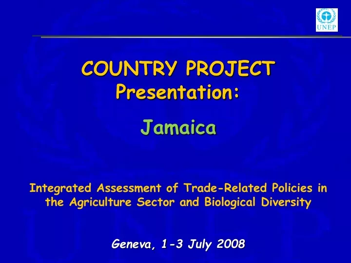 country project presentation jamaica integrated