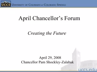 April Chancellor’s Forum