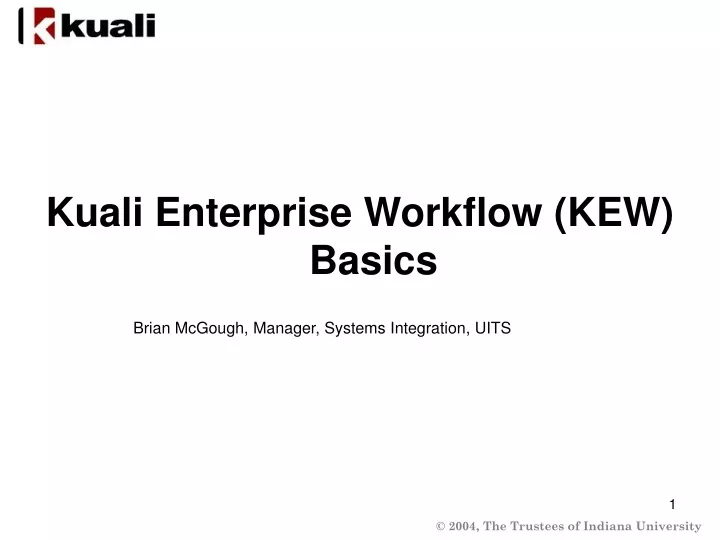 kuali enterprise workflow kew basics brian