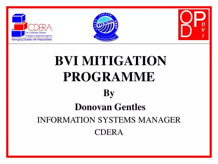 bvi mitigation programme