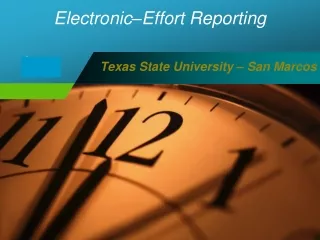 Electronic–Effort Reporting