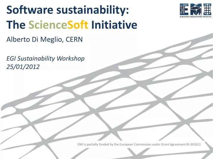 software sustainability the science soft initiative