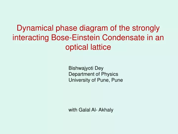 dynamical phase diagram of the strongly interacting bose einstein condensate in an optical lattice