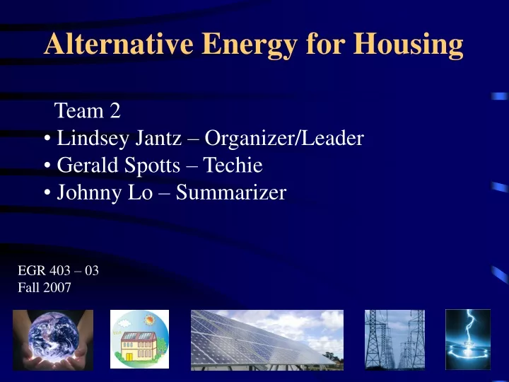alternative energy for housing