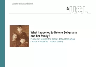 What happened to Helene Seligmann  and her family?