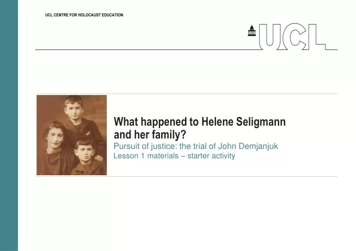 what happened to helene seligmann and her family
