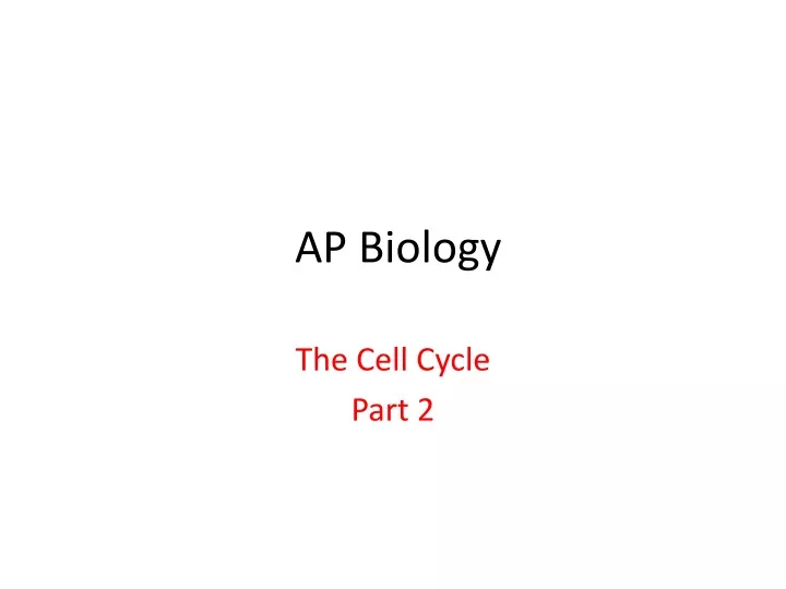 ap biology