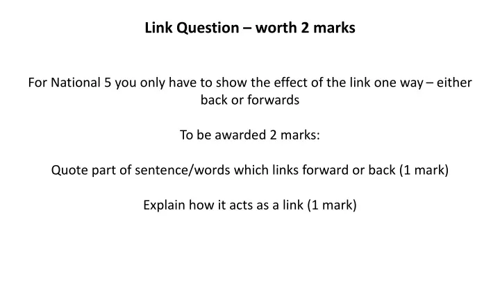 link question worth 2 marks