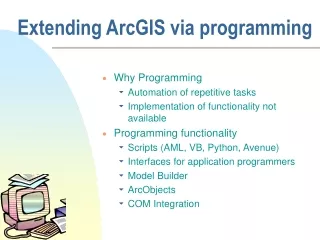 extending arcgis via programming