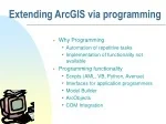 Extending ArcGIS via Programming: Enhancing Functionality and Automation - slide 1