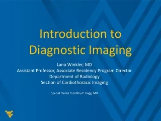 Introduction to Diagnostic Imaging