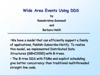 Wide Area Events Using DDS