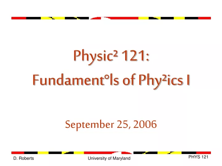 physic 121 fundament ls of phy ics i