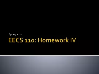 EECS 110: Homework IV