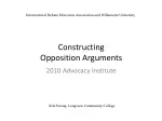 Constructing  Opposition Arguments