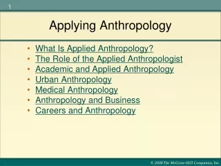 Applying Anthropology