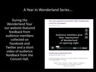 A Year In Wonderland Series...