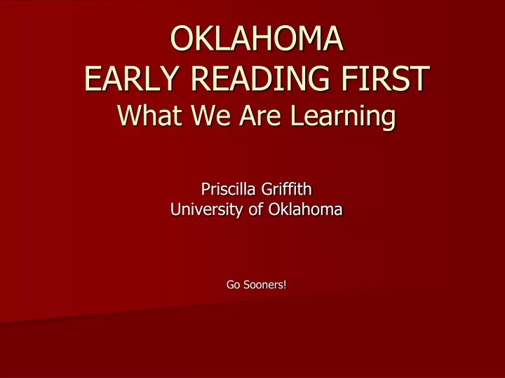 oklahoma early reading first what we are learning