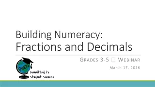 Building Numeracy: Fractions and Decimals
