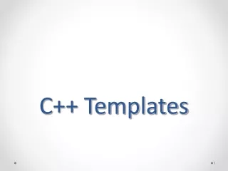 C++ Templates