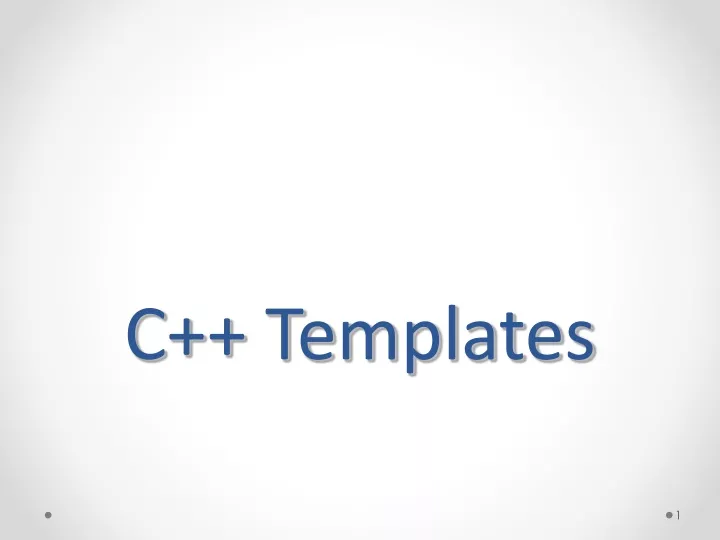 c templates