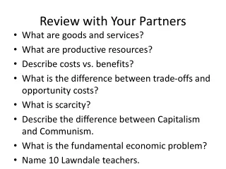 Review with Your Partners