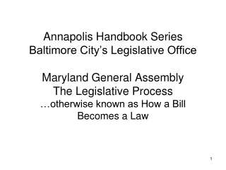 …otherwise known as How a Bill Becomes a Law