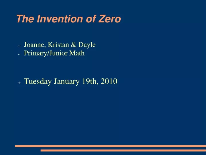 the invention of zero