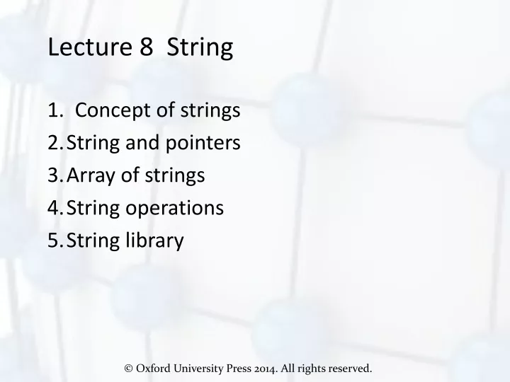 lecture 8 string 1 concept of strings string