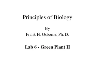 Principles of Biology