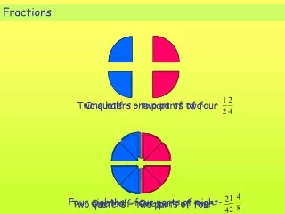 Two quaters – two parts of four