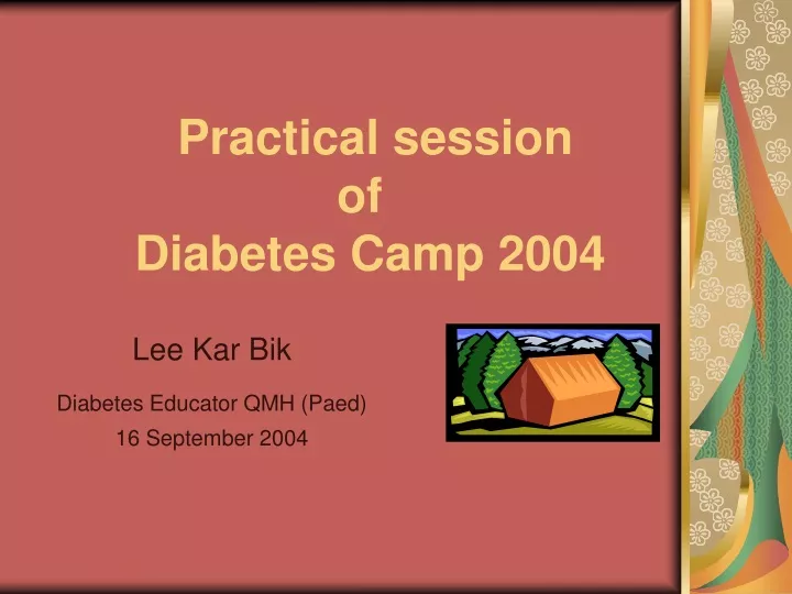 practical session of diabetes camp 2004