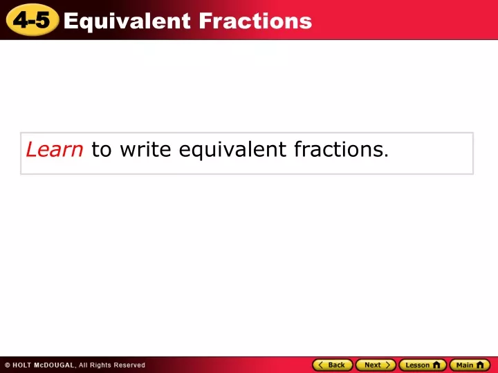 learn to write equivalent fractions