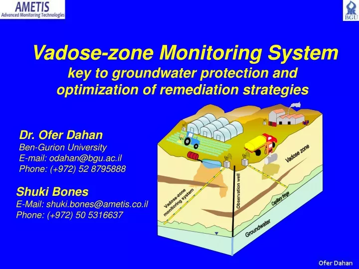 vadose zone monitoring system key to groundwater