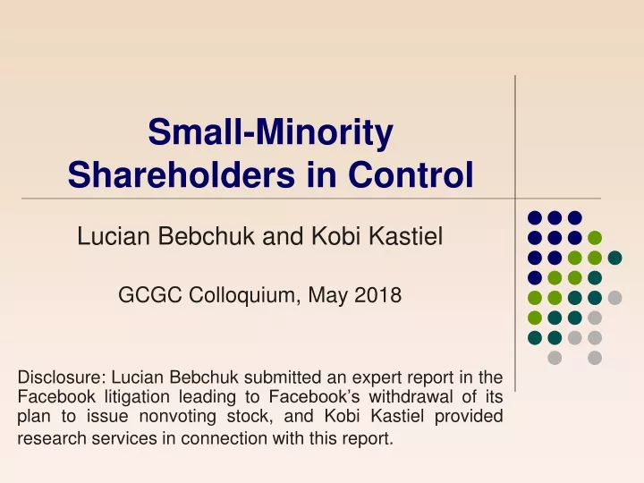 small minority shareholders in control