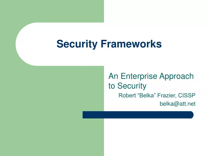 security frameworks
