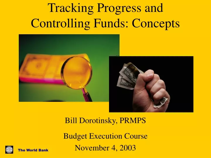 tracking progress and controlling funds concepts