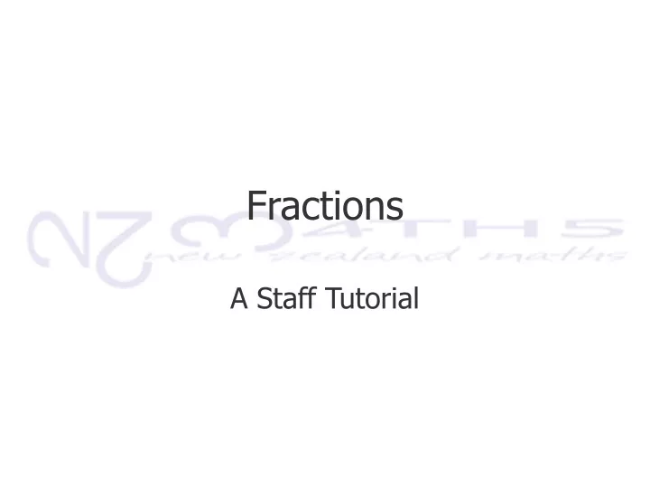 fractions