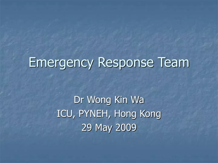 emergency response team