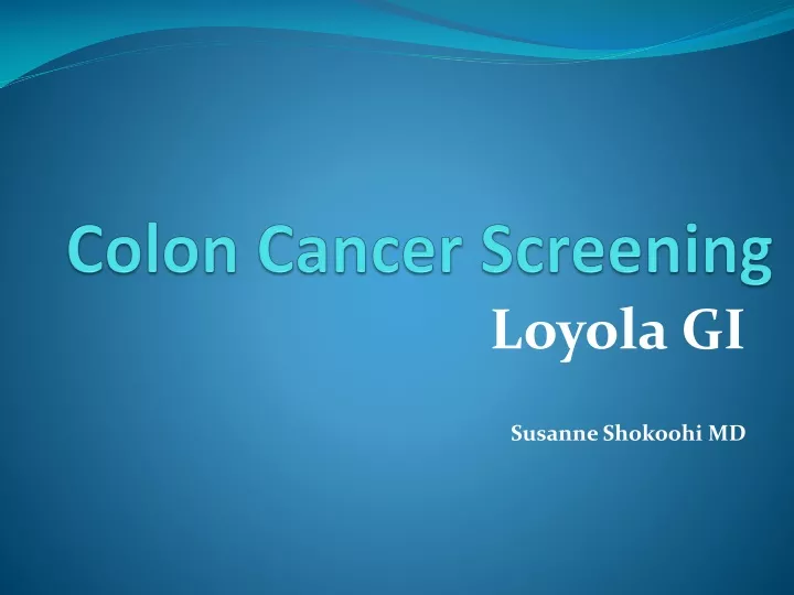colon cancer screening