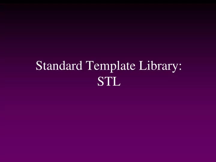 standard template library stl