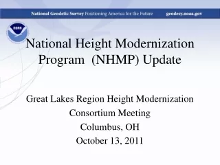 National Height Modernization Program  (NHMP) Update