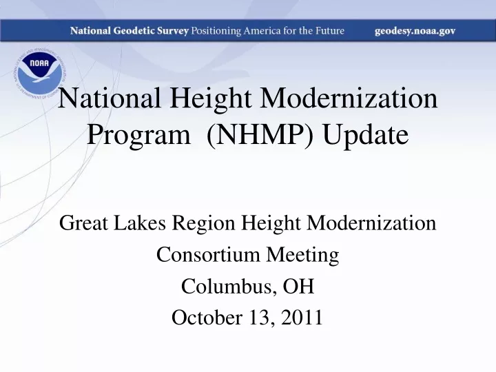 national height modernization program nhmp update
