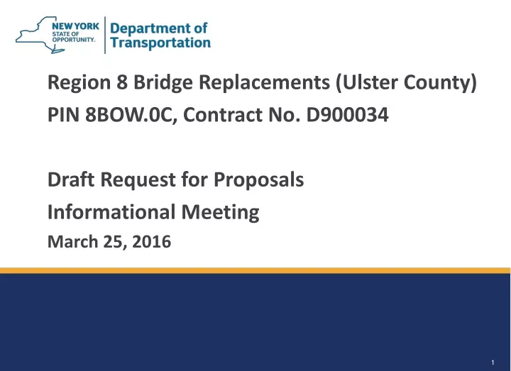 region 8 bridge replacements ulster county